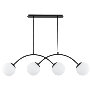 LAMPA WISZĄCA ALFA BESTER MIX CZARNA & BIAŁA 4xE14 / 63403