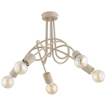 LAMPA SUFITOWA ALFA TANGO BEŻOWA 5xE27 / 63399