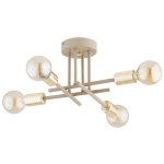 LAMPA SUFITOWA ALFA DAKAR BEŻOWA 4xE27 / 63396