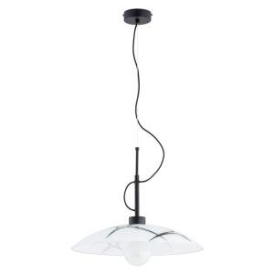 LAMPA WISZĄCA ALFA REMY CZARNA & BIAŁA 1xE27 / 61526