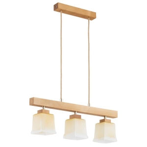LAMPA WISZĄCA ALFA DILARA DREWNIANA 3XE14  / 62591