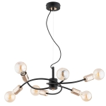 LAMPA WISZĄCA ALFA KARUZO LINKA CZARNA 6xE27 / 63390