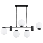 LAMPA WISZĄCA ALFA CAMINO PRO CZARNA & BIAŁA 5xE14 / 63377