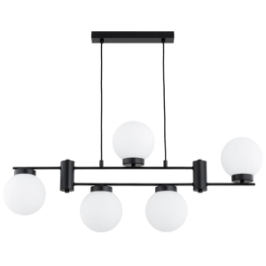 LAMPA WISZĄCA ALFA CAMINO PRO CZARNA & BIAŁA 5xE14 / 63377
