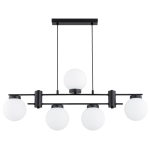 LAMPA WISZĄCA ALFA CAMINO CZARNA & BIAŁA 5xE14 / 63376