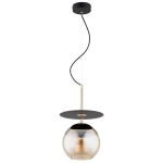 LAMPA WISZĄCA ALFA QEENCY PRO 200 CZARNA & ZŁOTA 1xE27 / 61502