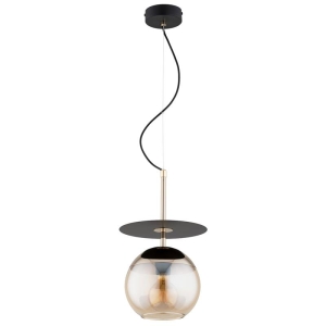 LAMPA WISZĄCA ALFA QEENCY PRO 200 CZARNA & ZŁOTA 1xE27 / 61502