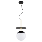 LAMPA WISZĄCA ALFA QEENCY 200 FLO CZARNA & BIAŁA & ZŁOTA 1xE27 / 61500