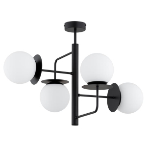 LAMPA SUFITOWA ALFA LAMUR PRO CZARNA & BIAŁA 4xE14 / 63374