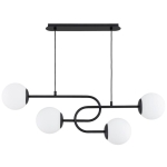LAMPA WISZĄCA ALFA NARI CZARNA & BIAŁA 4xE14 / 63372