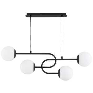 LAMPA WISZĄCA ALFA NARI CZARNA & BIAŁA 4xE14 / 63372
