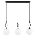 LAMPA WISZĄCA ALFA PANDA CZARNA & BIAŁA & ZŁOTA 3xE14 / 62581