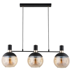 LAMPA WISZĄCA ALFA KATEL CZARNA & ZŁOTA 3xE27 / 62579
