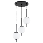 LAMPA WISZĄCA ALFA DIORA CZARNA & BIAŁA 3xE14 / 62574
