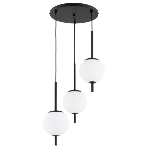 LAMPA WISZĄCA ALFA DIORA CZARNA & BIAŁA 3xE14 / 62574