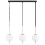 LAMPA WISZĄCA ALFA DIORA ZŁOTA & CZARNA & BIAŁA 3xE14 / 62575