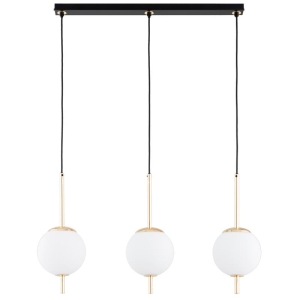 LAMPA WISZĄCA ALFA DIORA ZŁOTA & CZARNA & BIAŁA 3xE14 / 62575