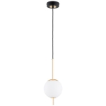 LAMPA WISZĄCA ALFA DIORA ZŁOTA & CZARNA & BIAŁA 1xE14 / 61498