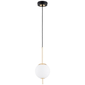 LAMPA WISZĄCA ALFA DIORA ZŁOTA & CZARNA & BIAŁA 1xE14 / 61498