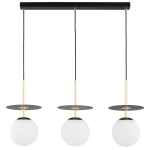 LAMPA WISZĄCA ALFA QEENCY CZARNA & ZŁOTA & BIAŁA 3xE14 / 62572