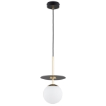 LAMPA WISZĄCA ALFA QEENCY CZARNA & ZŁOTA & BIAŁA 1xE14 / 61496