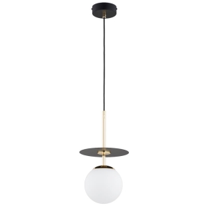 LAMPA WISZĄCA ALFA QEENCY CZARNA & ZŁOTA & BIAŁA 1xE14 / 61496