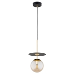 LAMPA WISZĄCA ALFA QEENCY CZARNA & ZŁOTA 1xE14 / 61495