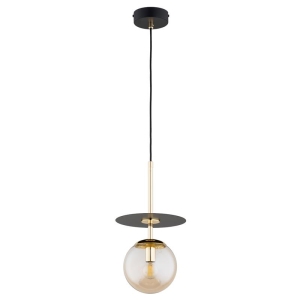 LAMPA WISZĄCA ALFA QEENCY CZARNA & ZŁOTA 1xE14 / 61495
