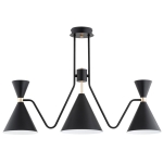 LAMPA SUFITOWA ALFA SALUT CZARNA 5xE27/GU10 / 63365