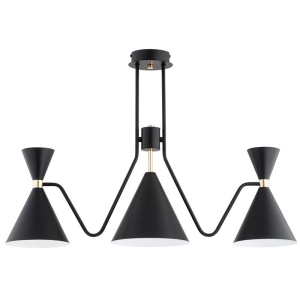 LAMPA SUFITOWA ALFA SALUT CZARNA 5xE27/GU10 / 63365