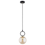 LAMPA WISZĄCA ALFA LISTER CZARNA & ZŁOTA 1xE14 / 61477
