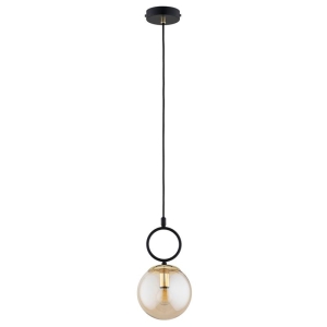 LAMPA WISZĄCA ALFA LISTER CZARNA & ZŁOTA 1xE14 / 61477