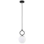 LAMPA WISZĄCA ALFA LISTER CZARNA & BIAŁA 1xE14 / 61476