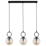 LAMPA WISZĄCA ALFA SITRO CZARNA & ZŁOTA 3xE14 / 62565