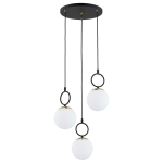 LAMPA WISZĄCA ALFA LISTER CZARNA & BIAŁA 3xE14 / 62566
