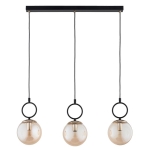 LAMPA WISZĄCA ALFA LISTER CZARNA & ZŁOTA 3xE14 / 62561
