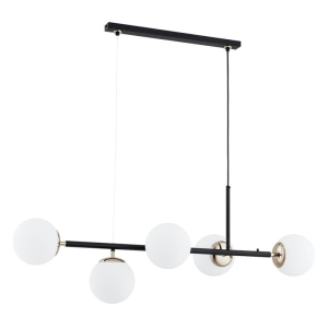 LAMPA WISZĄCA ALFA DANSA CZARNA & BIAŁA 5xE14 / 63362