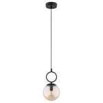 LAMPA WISZĄCA ALFA SITRO CZARNA & BURSZTYNOWA 1xE14 / 61470