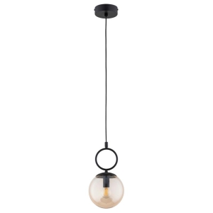 LAMPA WISZĄCA ALFA SITRO CZARNA & BURSZTYNOWA 1xE14 / 61470