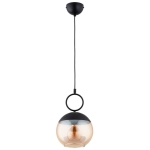 LAMPA WISZĄCA ALFA SITRO 200 CZARNA & BURSZTYNOWA 1xE27 / 61469