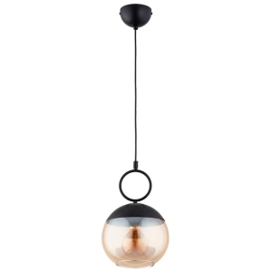 LAMPA WISZĄCA ALFA SITRO 200 CZARNA & BURSZTYNOWA 1xE27 / 61469