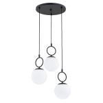 LAMPA WISZĄCA ALFA SITRO CZARNA & BIAŁA 3xE14 / 62562