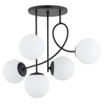 LAMPA SUFITOWA ALFA MODERN CZARNA & BIAŁA 5xE14 / 63358