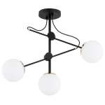 LAMPA SUFITOWA ALFA OLIMP CZARNA & ZŁOTA 3 X E14 /  62554