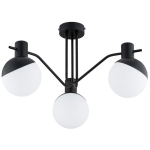 LAMPA SUFITOWA ALFA ENIGMA CZARNA & BIAŁA 3xE14 / 62552