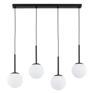 LAMPA WISZĄCA ALFA PERIO CZARNA & BIAŁA 4xE14 /  63352