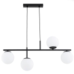 LAMPA WISZĄCA ALFA LUNA CZARNA & BIAŁA 4xE14 /  63349