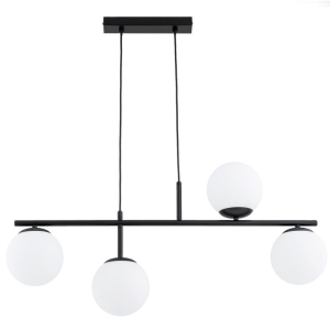 LAMPA WISZĄCA ALFA LUNA CZARNA & BIAŁA 4xE14 /  63349