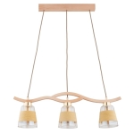 LAMPA WISZĄCA ALFA FORES PRO DREWNIANA 3xE14 /  62545