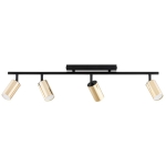 LAMPA SUFITOWA ALFA KAMEL CZARNA & ZŁOTA 4xGU10 /  63345